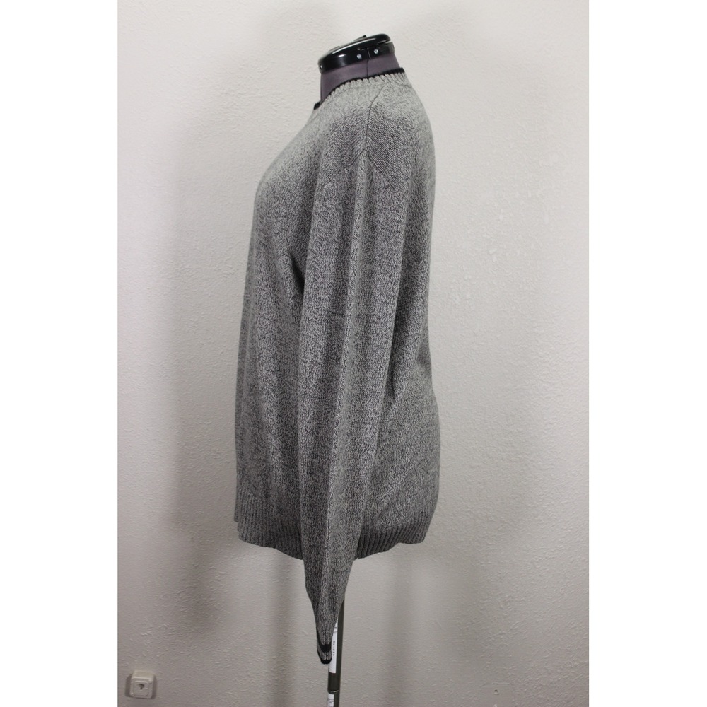 Eddie Bauer Crew Neck Sweater Men's XL Heather Gray Tight Knit Casual - Picture 2 of 11